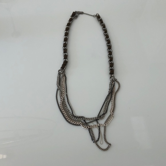 Kenneth Cole - Suede Rope and Multi Chain Necklace - Picture 2 of 5